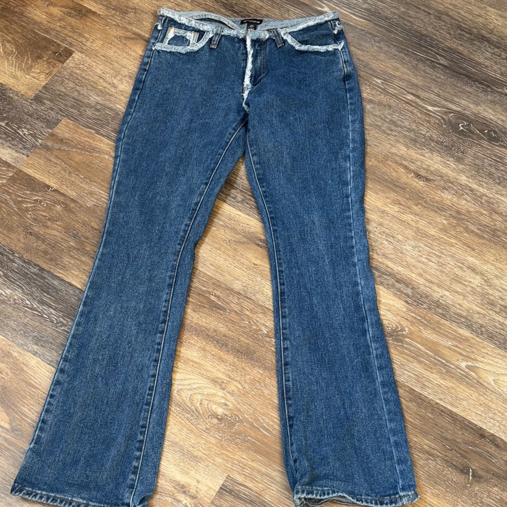 PrettyLittleThing Indigo woman’s  flare Leg Jeans 8